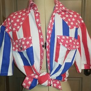 Vintage American Star Spangled Western Shirt!